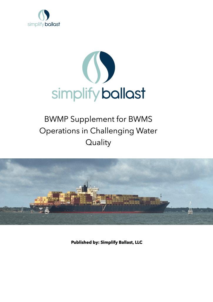 Challenging water quality guidance document for BWMS selection — click to open full size
